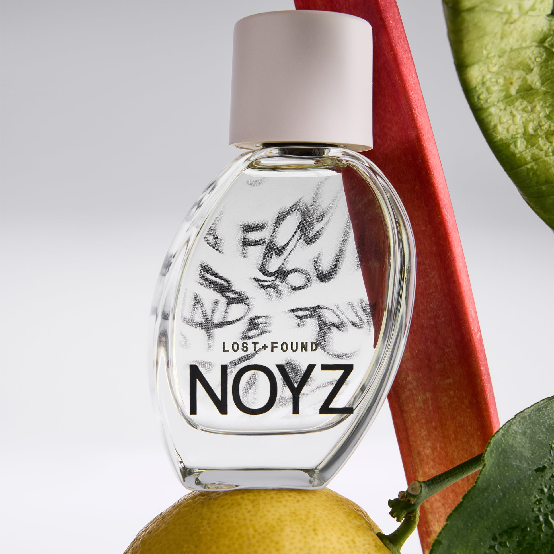 NOYZ Glass Lost + Found on a glass.