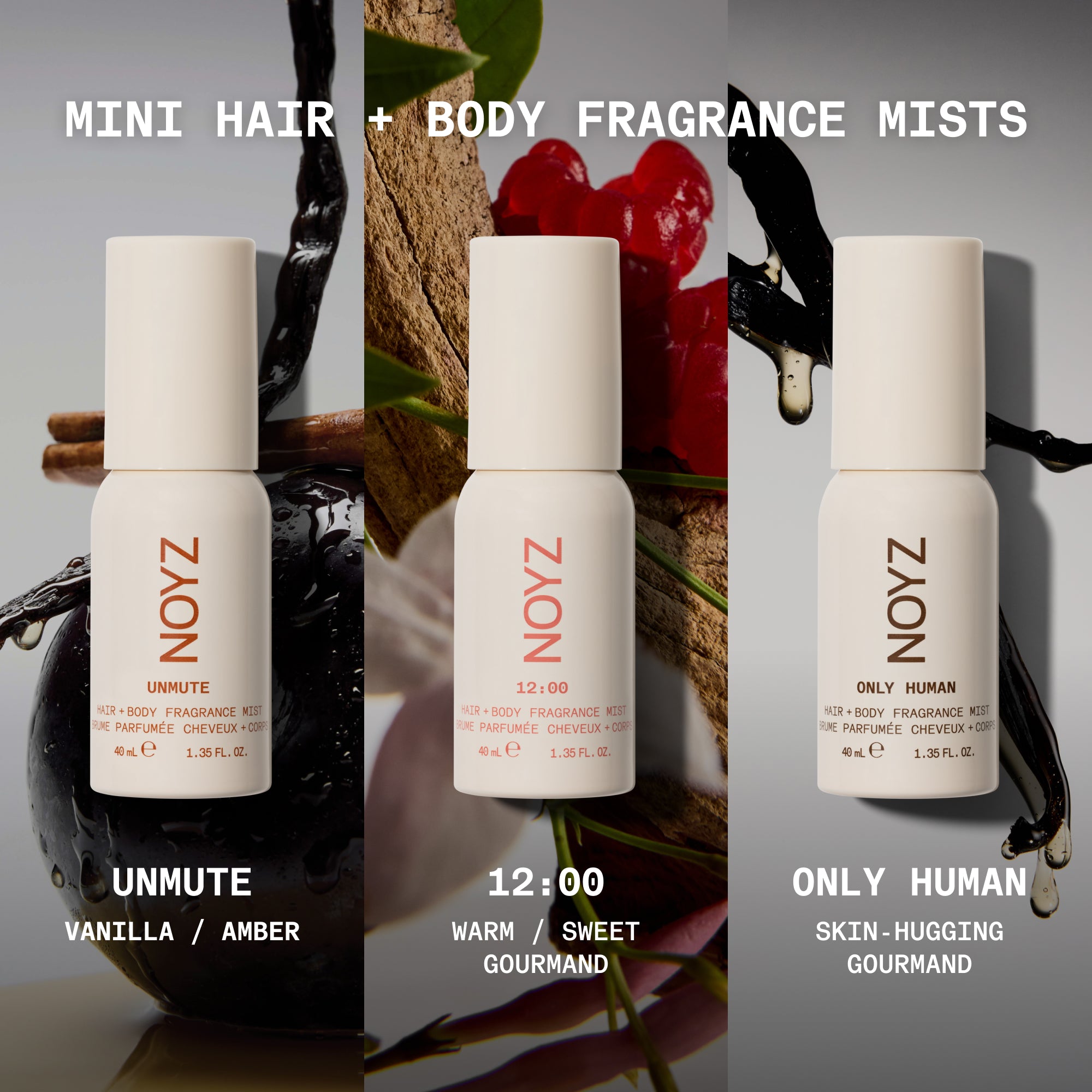 NOYZ | Hair + Body Mist Travel Trio Gift Set